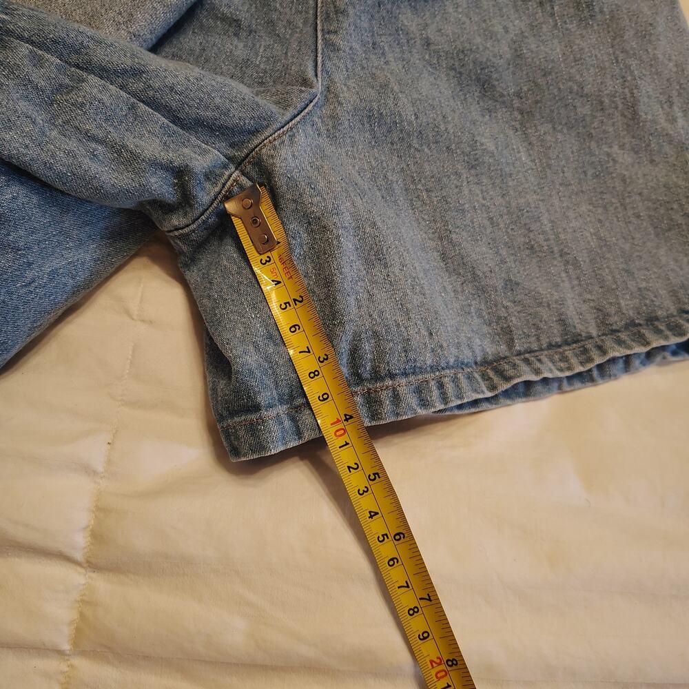 Lands' End Denim Skort girls sz 14 Light Wash Wrap Front Nautical Shorts Skirt - Picture 8 of 13